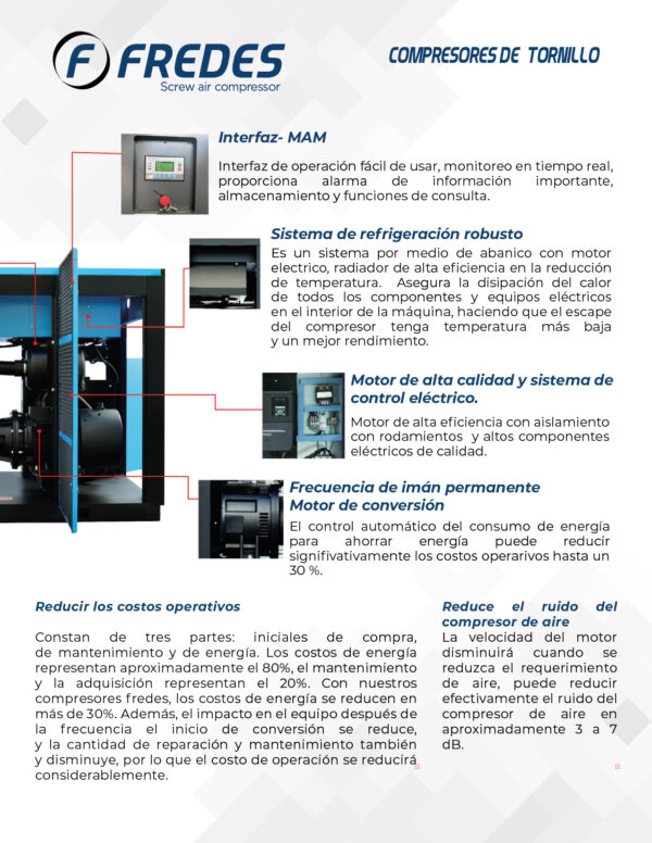 COMPRESOR DE TORNILLO FREDES 30 HP (inverter)